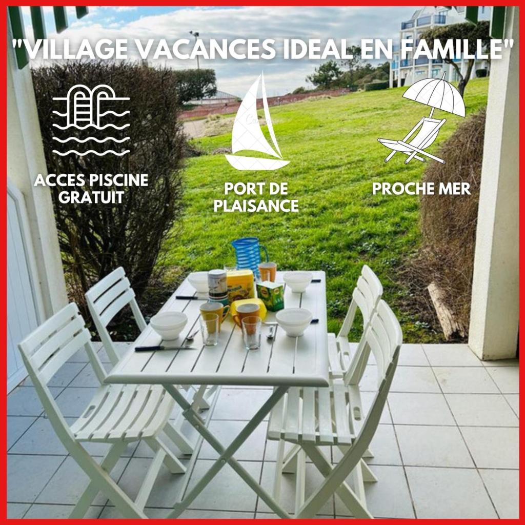 "LE PIED À TERRE" Appartement 5 personnes, sur le Port de Plaisance, accès parc aquatique gratuit