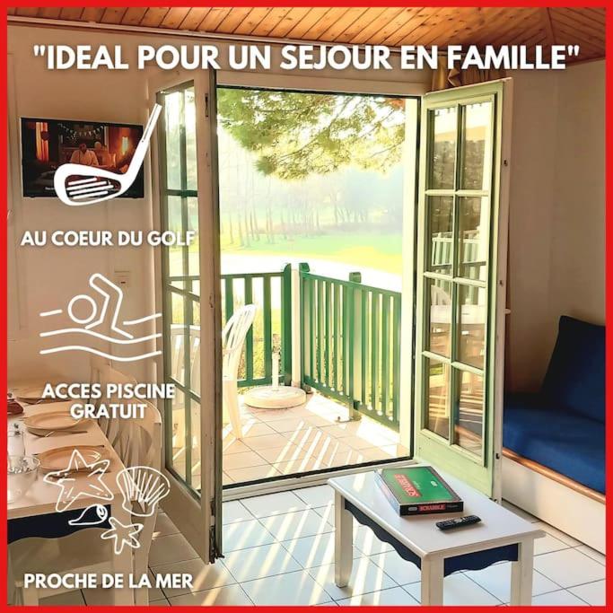 "AUX BALCONS DES PINS" Appartement 7 personnes, vue golf, accès parc aquatique gratuit