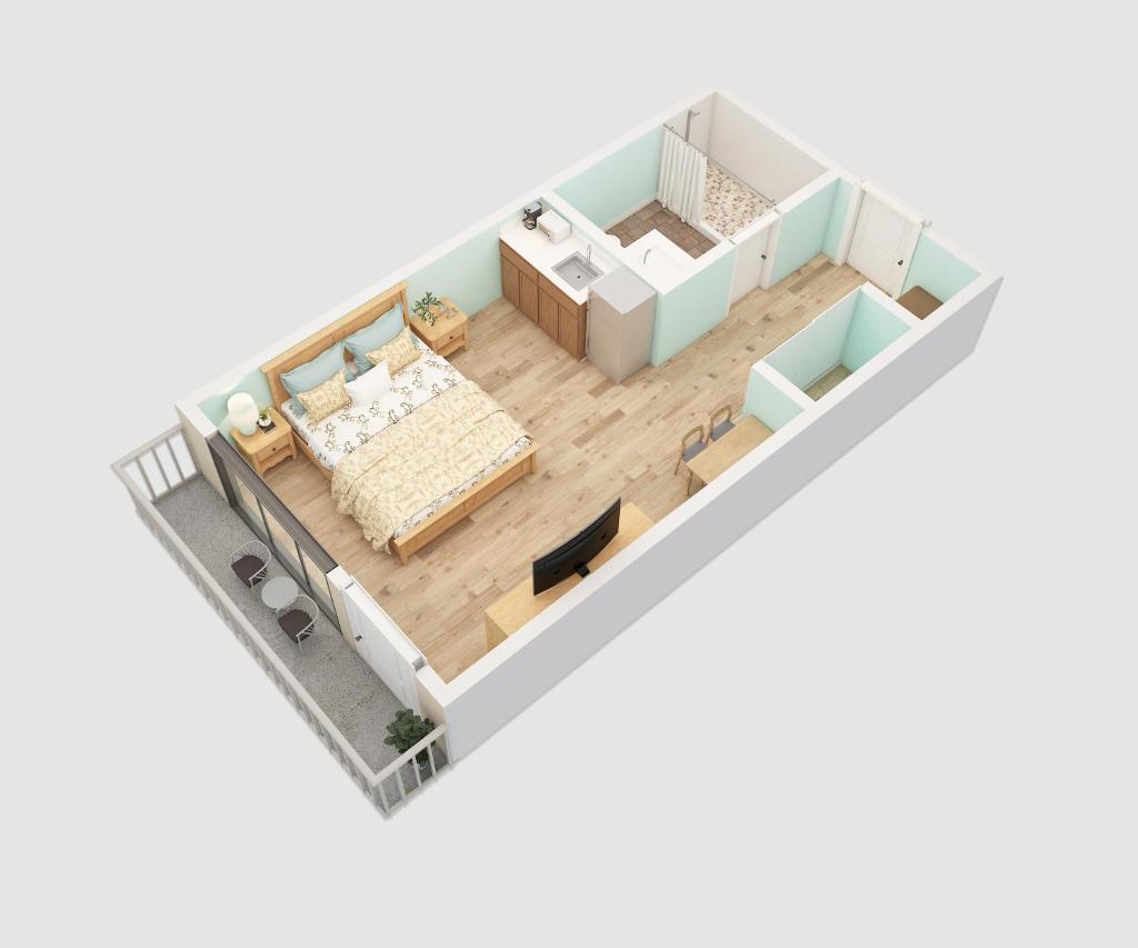 MCM Retro Beachfront Studio Great View, King Bed Remodeled photo 4