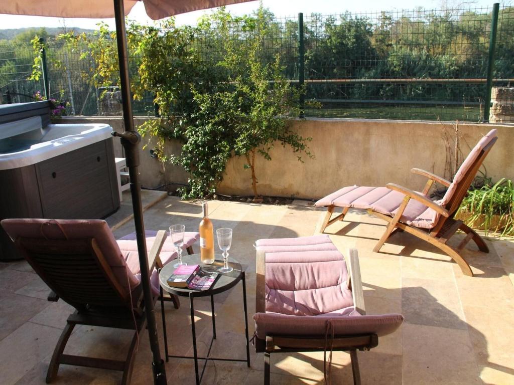 View of the Gardon River from our balcony Pont du Gard is just behind the rive photo 4
