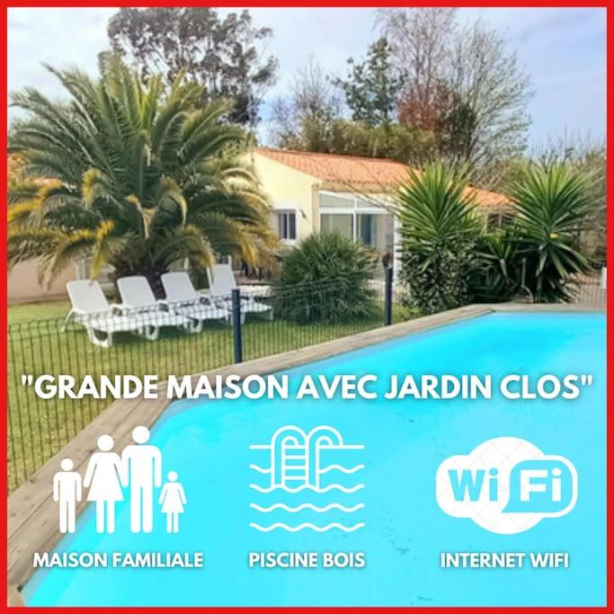 "VILLA DUPUY" Maison avec jardin clos arboré, 8 personnes, piscine bois privative
