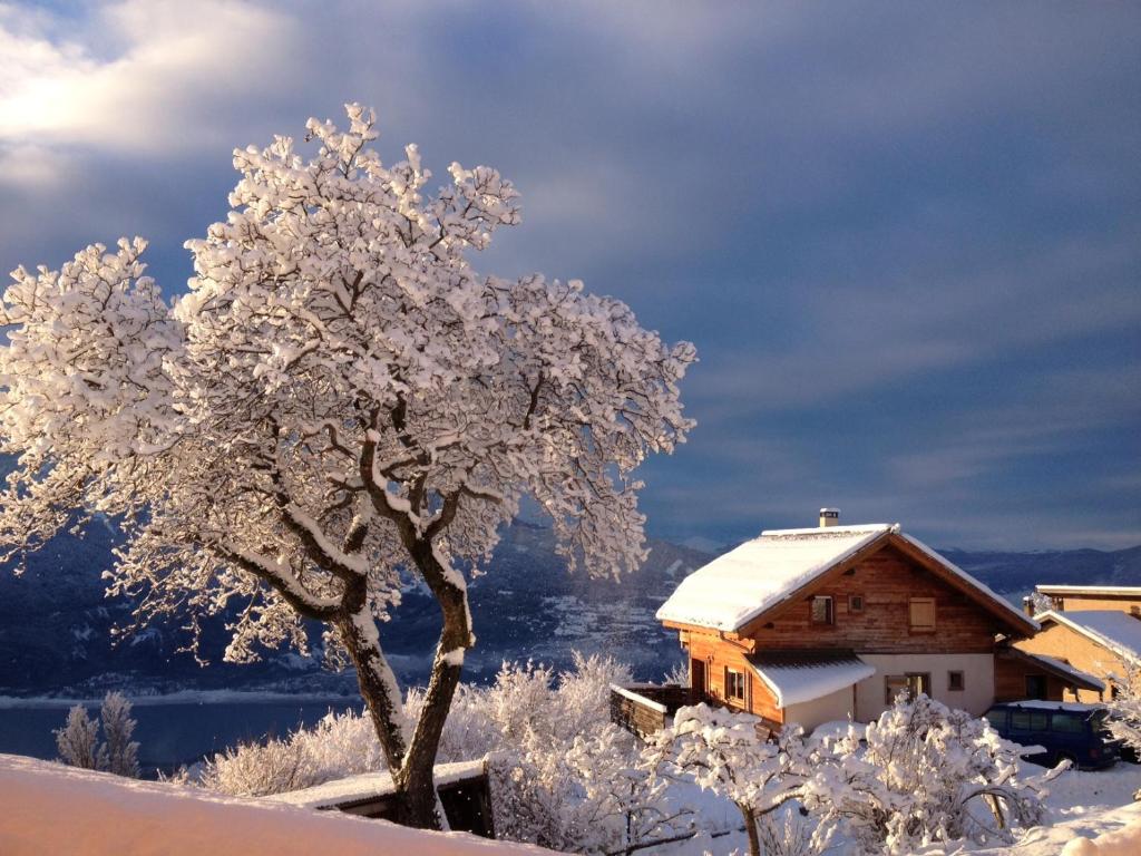 Chalet bioclimatique avec vue sur le lac de Serre Ponçon