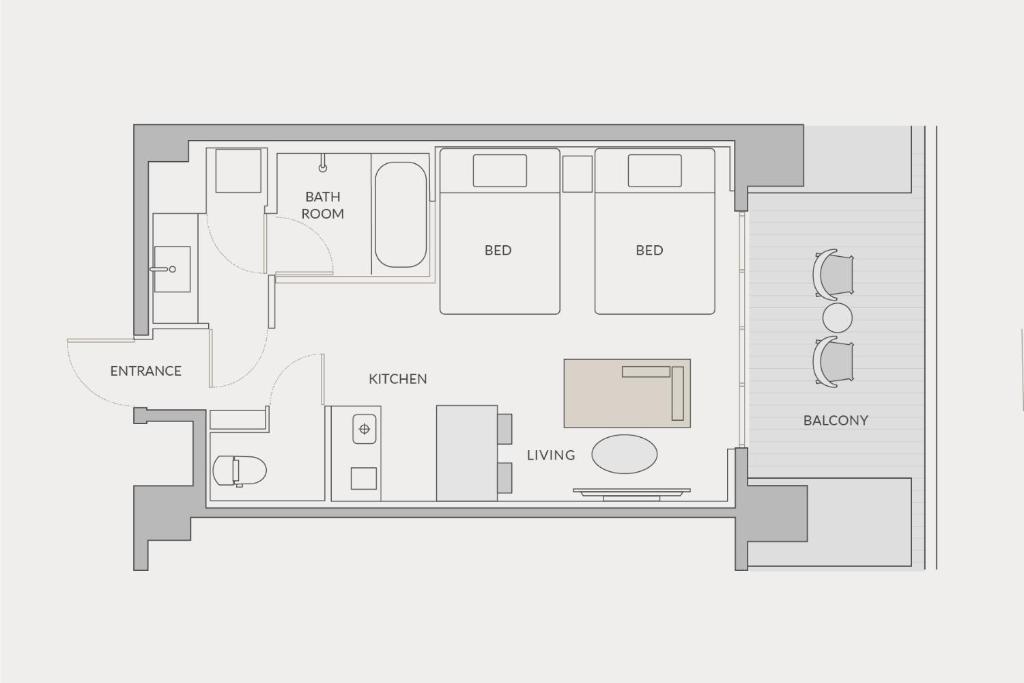 seven x seven Itoshima Room Type - Standard Twin Room