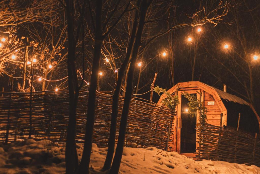 Cozy wood hut on the farm photo 1