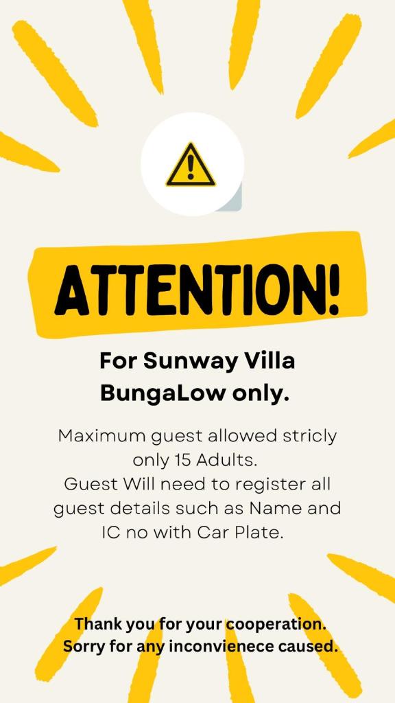 Ipoh Sunway Bungalow 3min Lost World 14Adult 3kids 4parking BBQ Karaoke by IWH photo 4