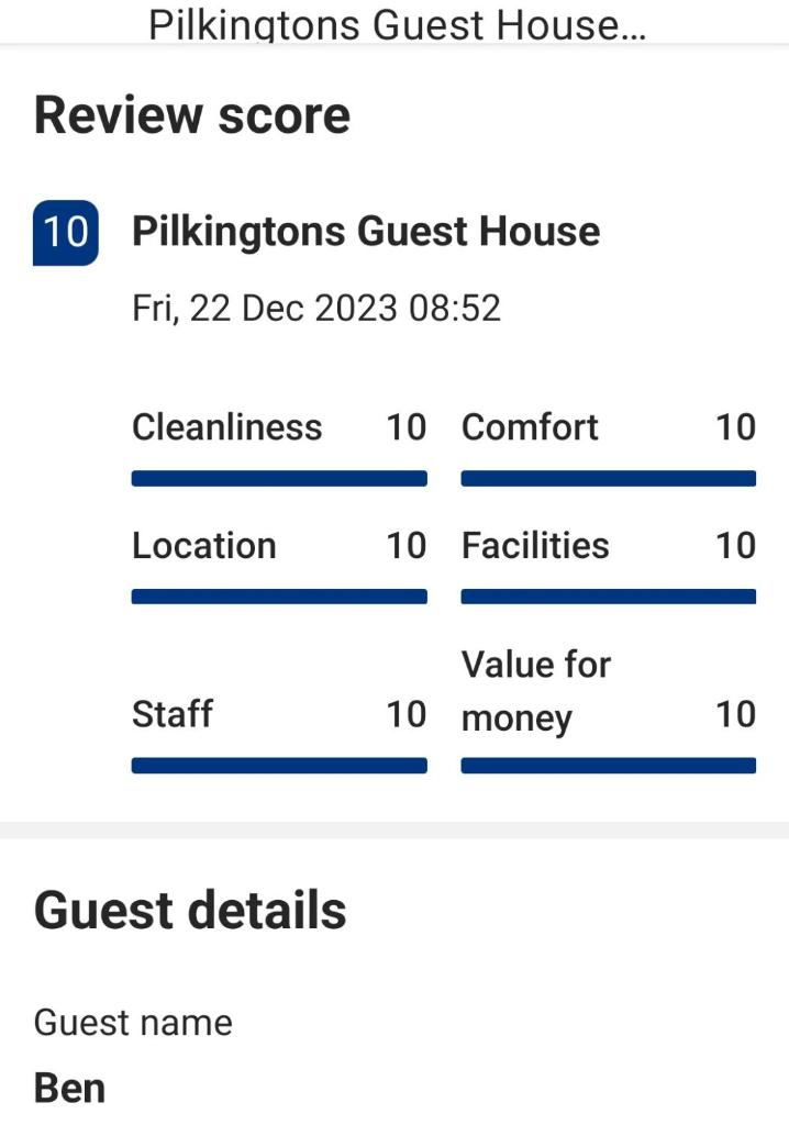 Pilkingtons Guest House Accrington photo 1