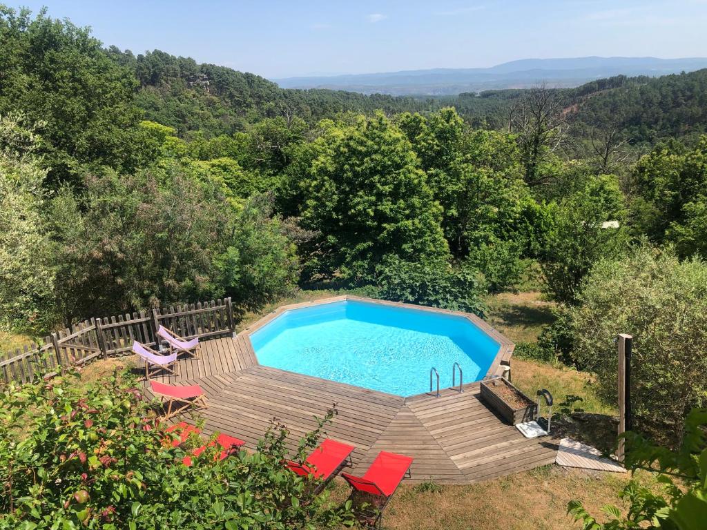 Maison de hameau avec vue imprenable et piscine photo 1