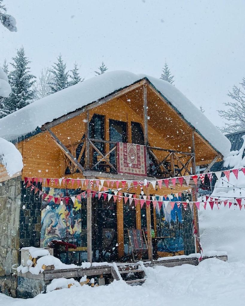 Wooden Huts In Mestia photo 2