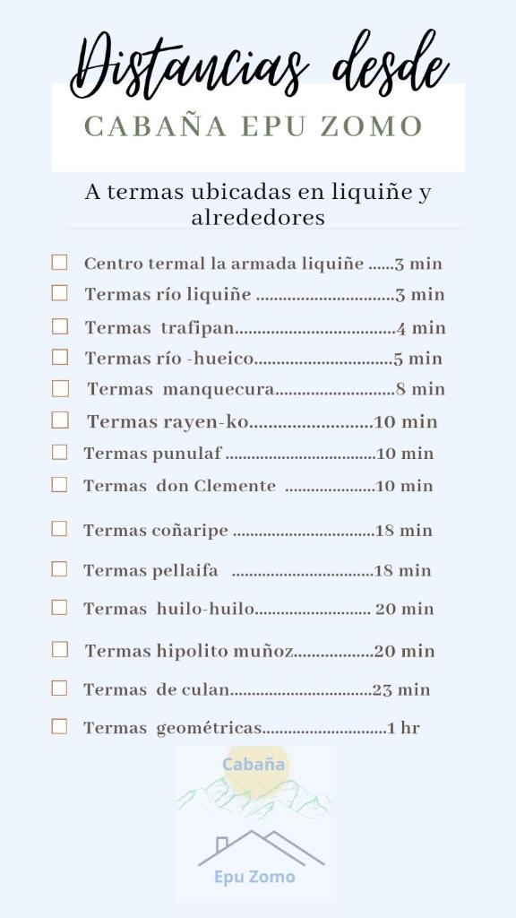 Cabaña epu zomo