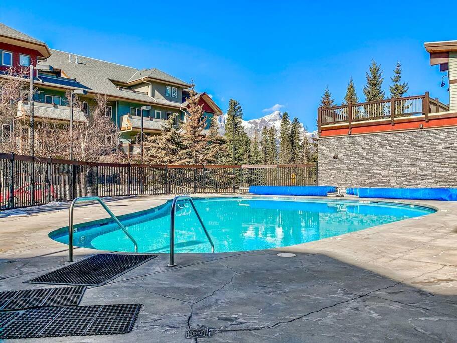 Canmore Mountain view loft apartment heated outdoor pool photo 4