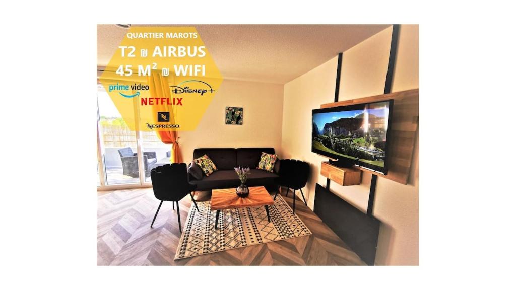 T2 Cosy ₪ Residence Securise ₪ Airbus ₪ Piscine