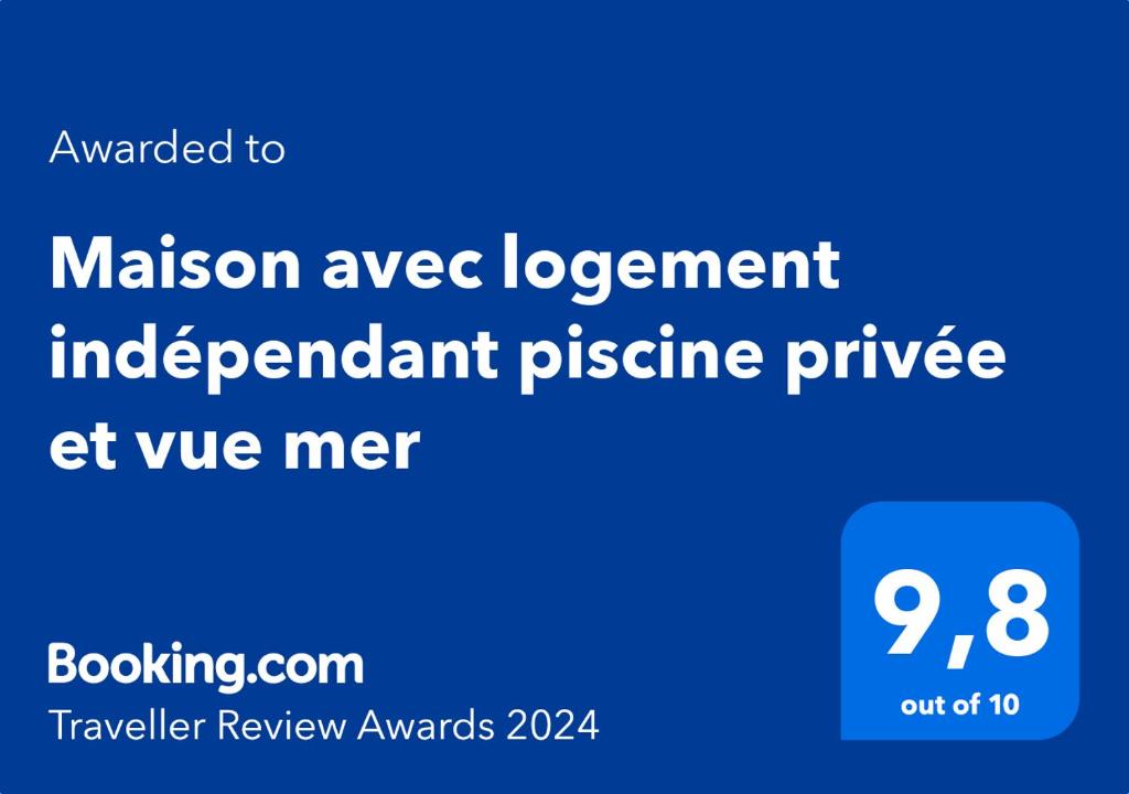Maison avec logement indépendant piscine privée et vue mer photo 1