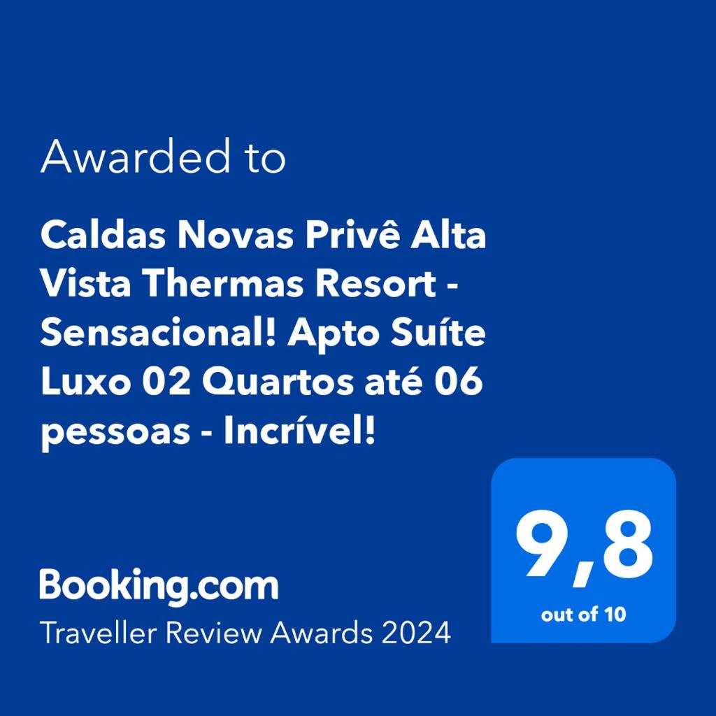 Caldas Novas Privê Alta Vista Thermas Resort - Sensacional! Apto Suíte Luxo 02 Quartos até 06 pessoas - Incrível! photo 1
