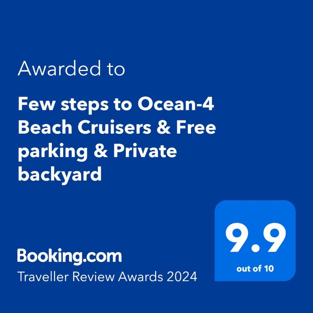 Few steps to Ocean-4 Beach Cruisers & Free parking & Private backyard photo 1