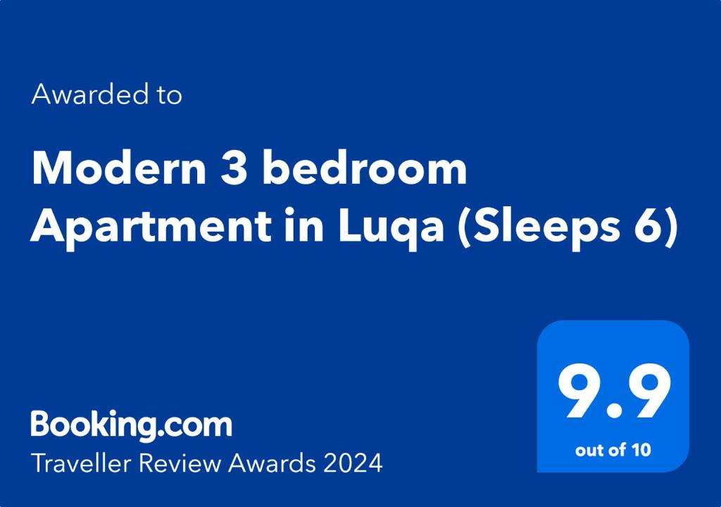 Modern 3 bedroom Apartment in Luqa (Sleeps 6) photo 1
