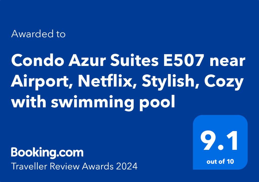 Condo Azur Suites E507 near Airport, Netflix, Stylish, Cozy with swimming pool photo 1