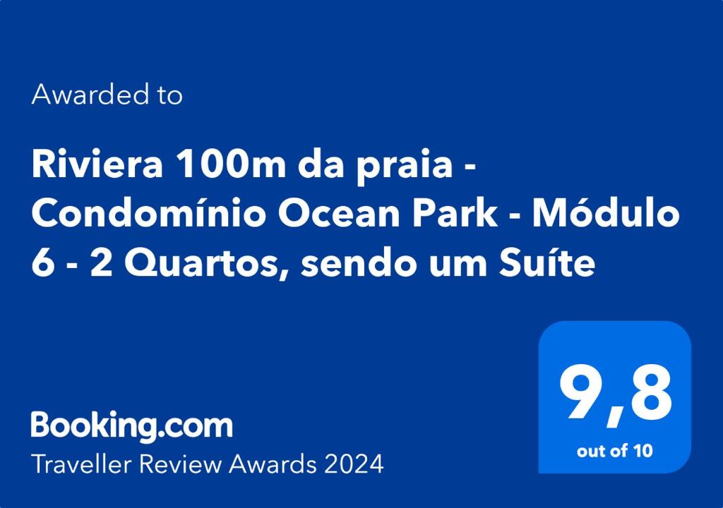 Riviera Modulo 6 100m da praia - ATENÇÃO - Piscina em reforma