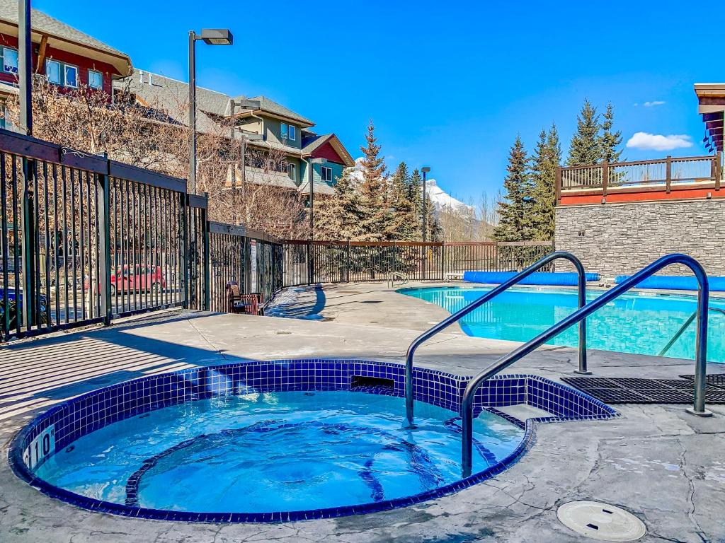 Canmore Mountain view loft apartment heated outdoor pool photo 1