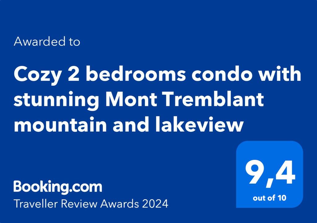 Cozy 2 bedrooms condo with stunning Mont Tremblant mountain and lakeview photo 1