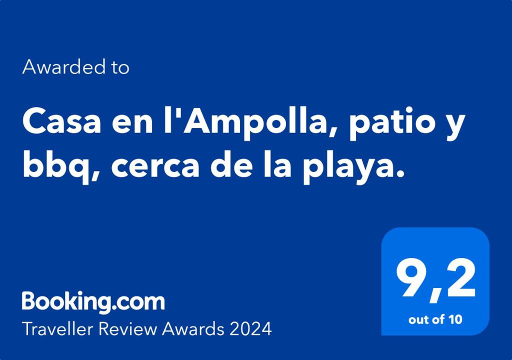 Casa en l'Ampolla, patio y bbq, cerca de la playa. photo 1