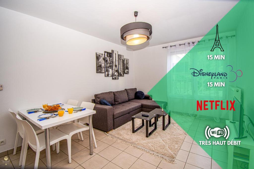 Cozy 1 bedroom Lognes (15' Disneyland / 20' Paris)