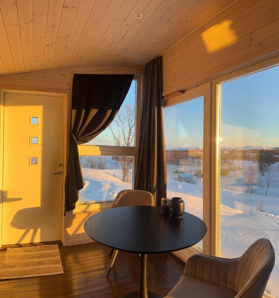 Nyt sauna under nordlyset, kort avstand fra Varangerbotn