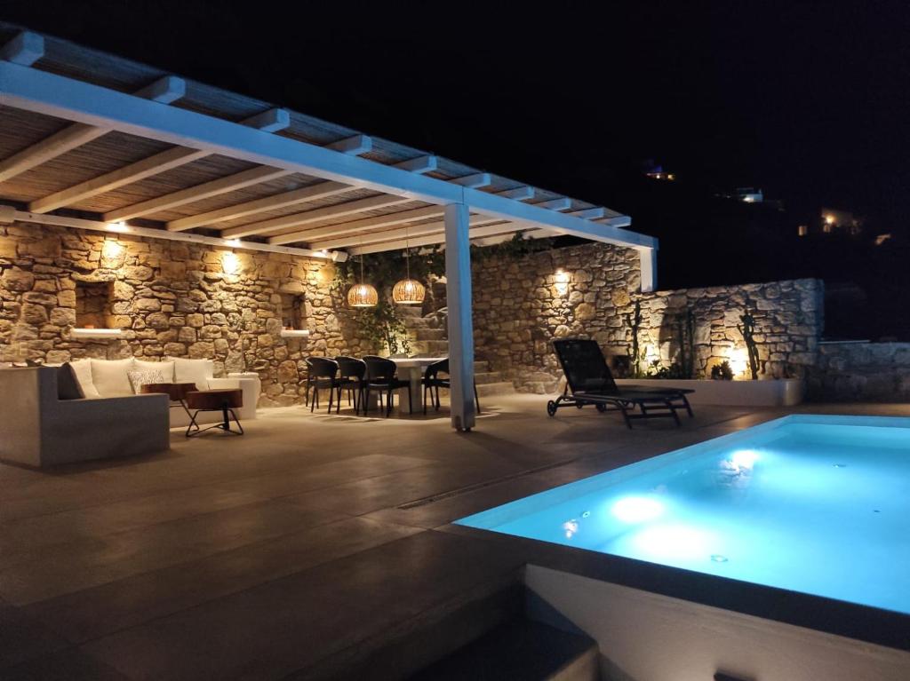 Mykonian Luxury Villa Azure w Sea View and Pool photo 4