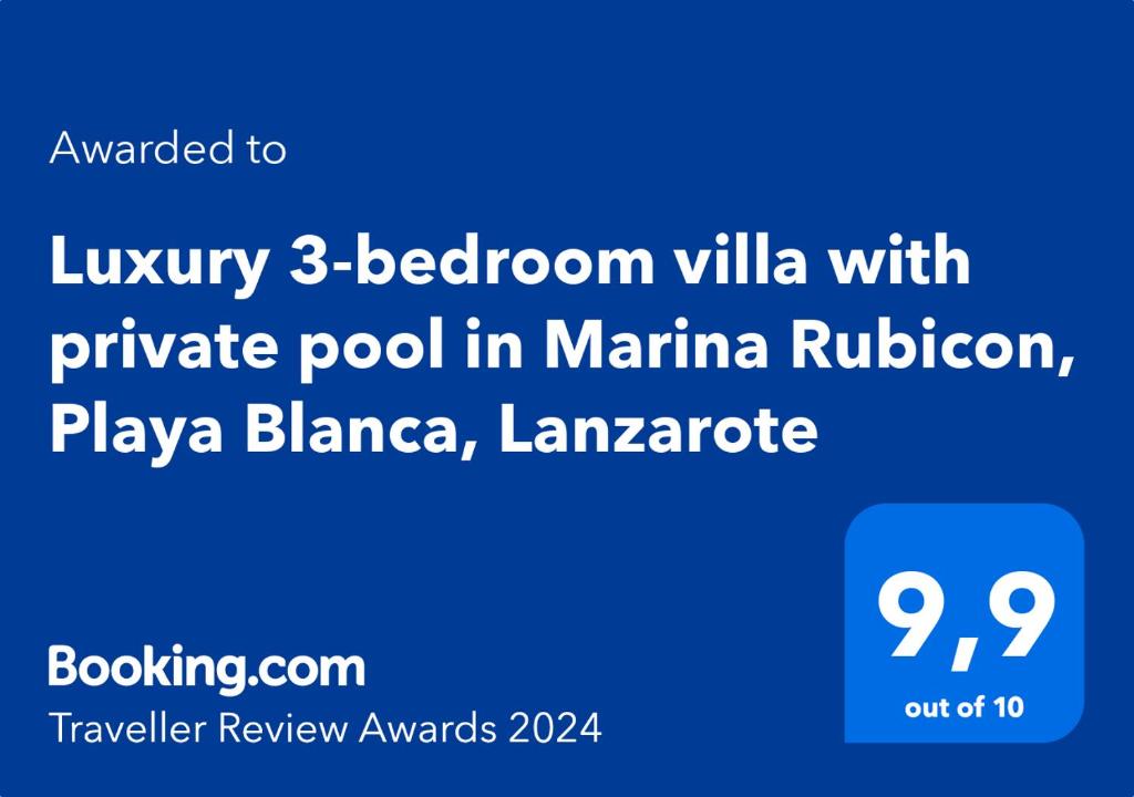 Luxury 3-bedroom villa with private pool in Marina Rubicon, Playa Blanca, Lanzarote photo 1