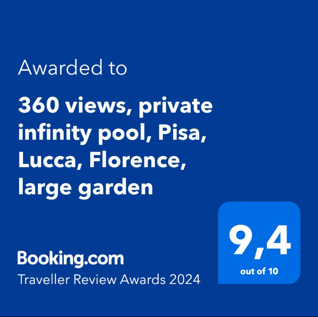 360 views, private infinity pool, Pisa, Lucca, Florence, large garden photo 3