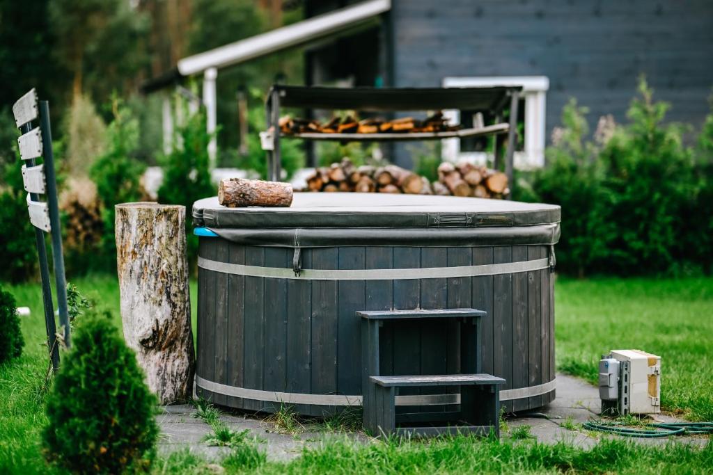 Szary Domek 3 jacuzzi kominek jezioro klimatyzacja photo 4