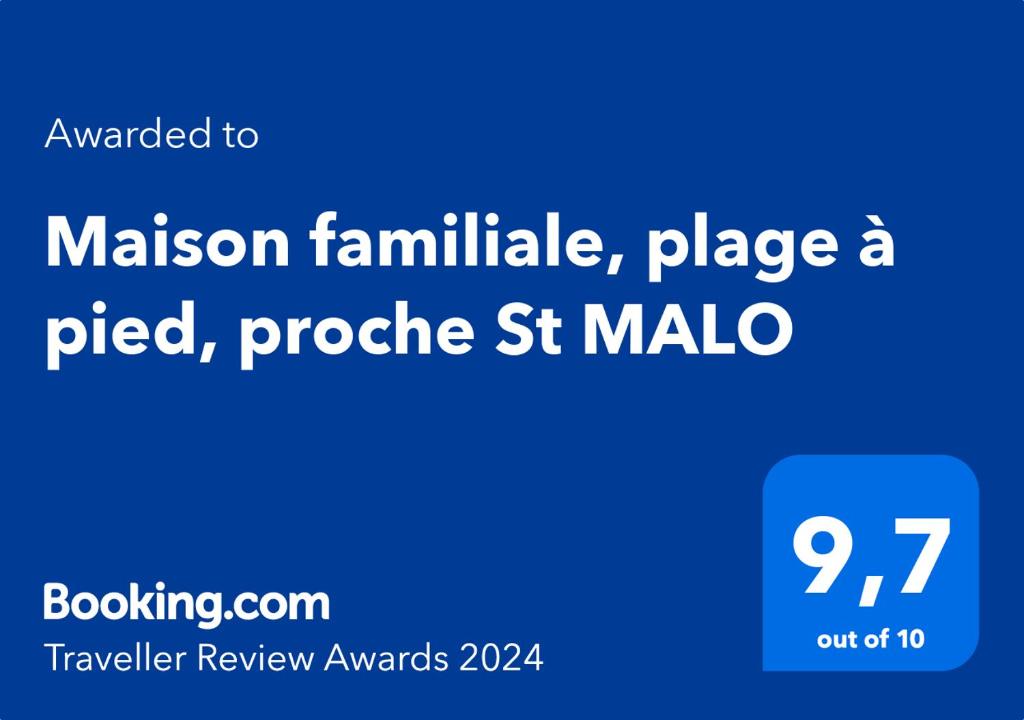 Maison familiale, plage à pied, proche St MALO photo 1