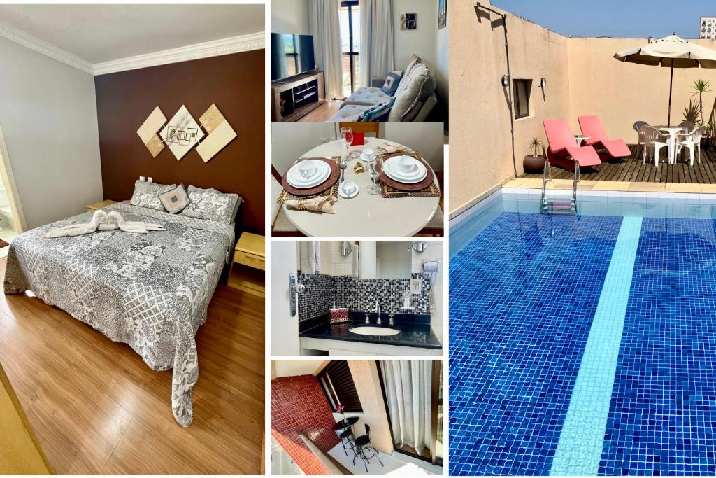 Apto para CASAL com bela VISTA, cama KING, COZINHA COMPLETA, VARANDA, PISCINA, SAUNA, PORTARIA 24h e GARAGEM photo 1