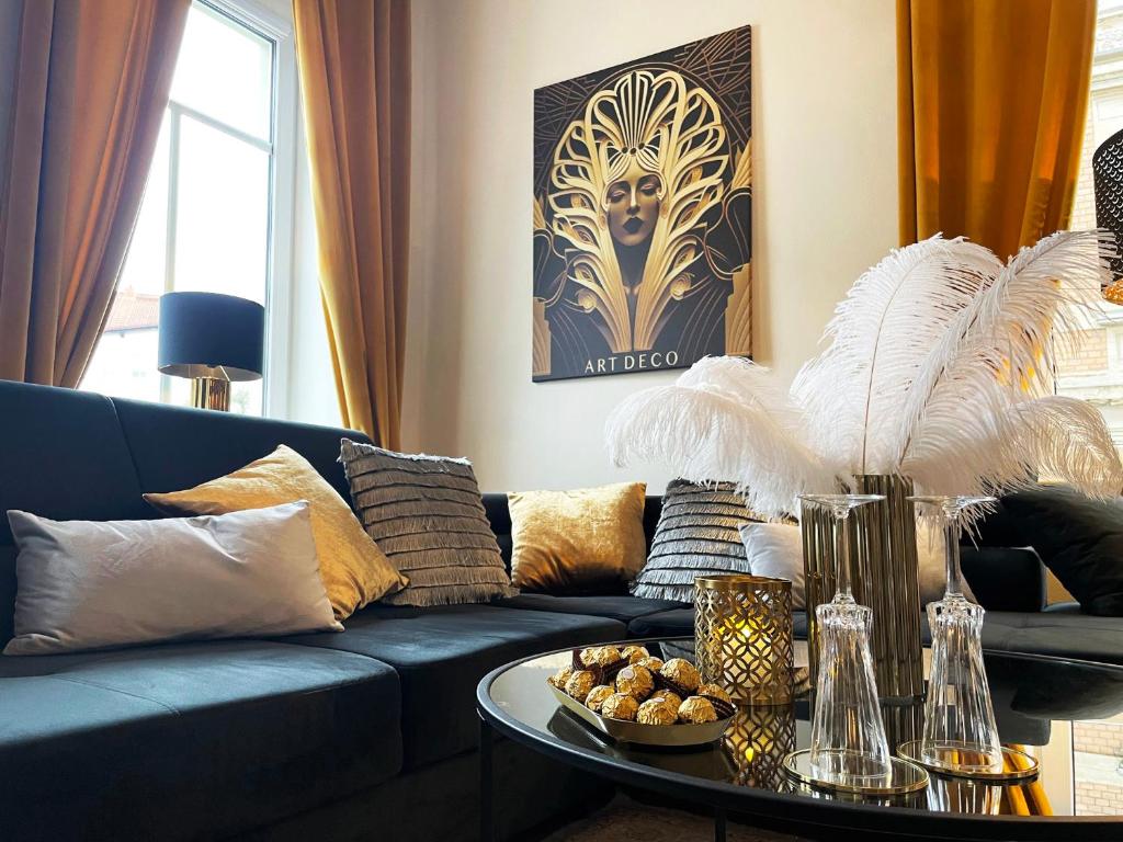 NEU! Art Deco Design-Luxus-Apartment, am Markt, Garten