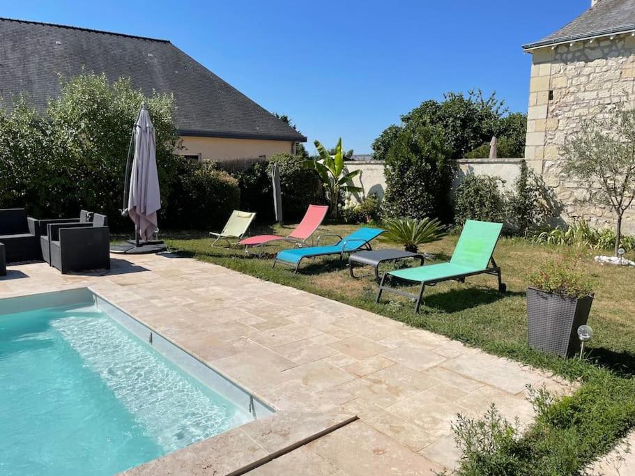 Longère avec piscine chauffée et cheminée photo 4
