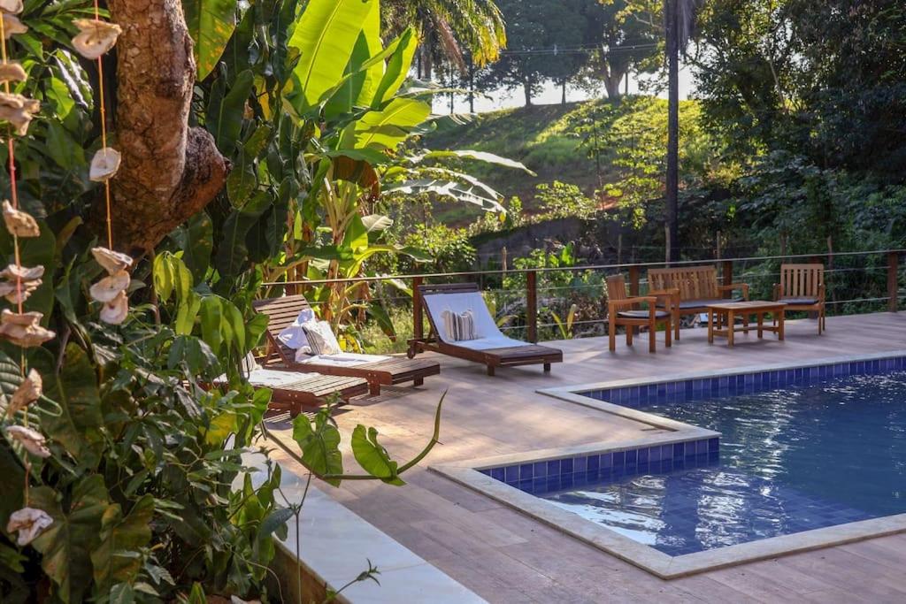 Casa Amadou com grande piscina em Boipeba