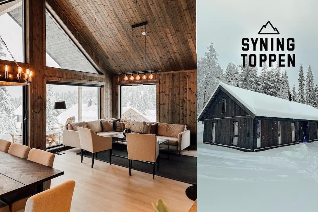 Moderne fjellhytte - sauna - 5 soverom - 10 personer