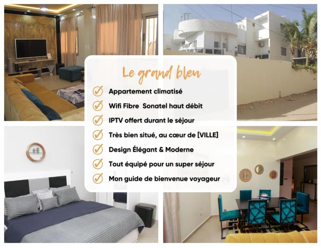 Le "Grand Bleu", un bel appartement paisible, sûr et spatieux au cœur de la station balnéaire de Saly Portudal photo 3
