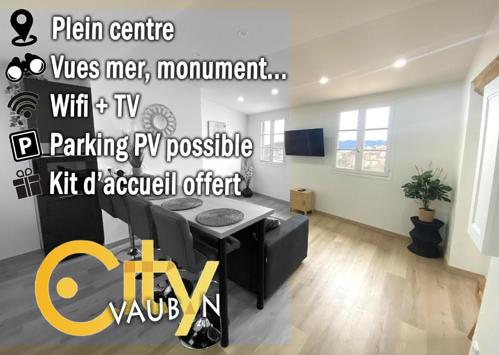 Emplacement unique, vue Ville&Mer CityVauban