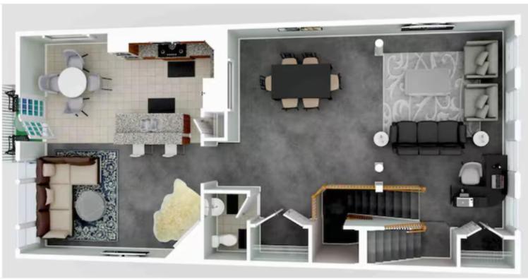 Open Floor Plan, Spa Tub, Fully Stocked Kitchen, King Bed image