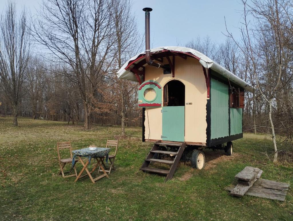 Shepherd's hut in nature