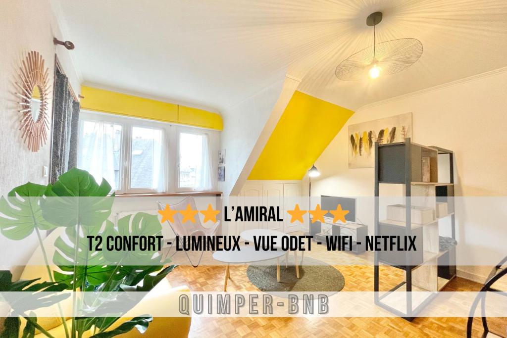 L'AMIRAL - T2 hyper équipé - Wifi - Plein Centre