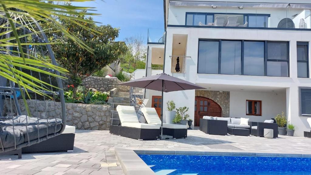 Villa White Pearl Opatija Haus A mit Meerblick und Pool photo 1