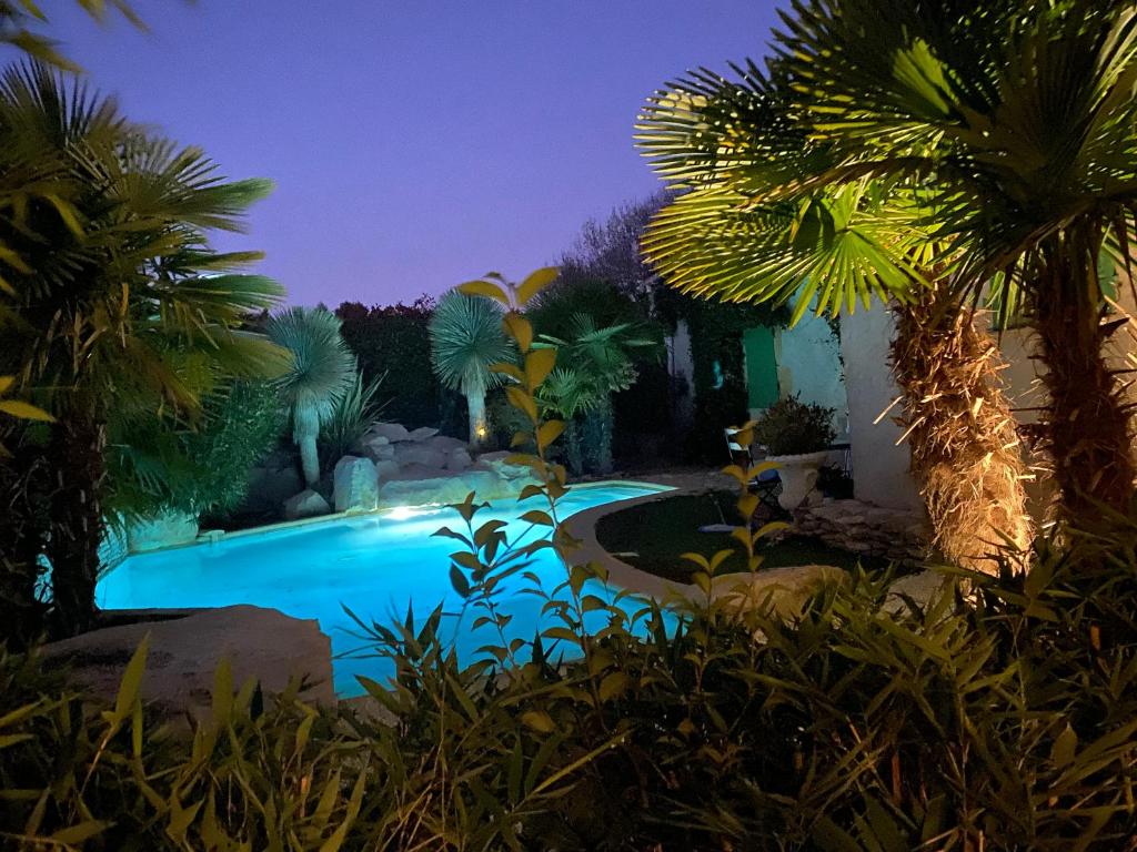 Mas médiéval piscine d’exception jardin paysager jeu de boules rando photo 3