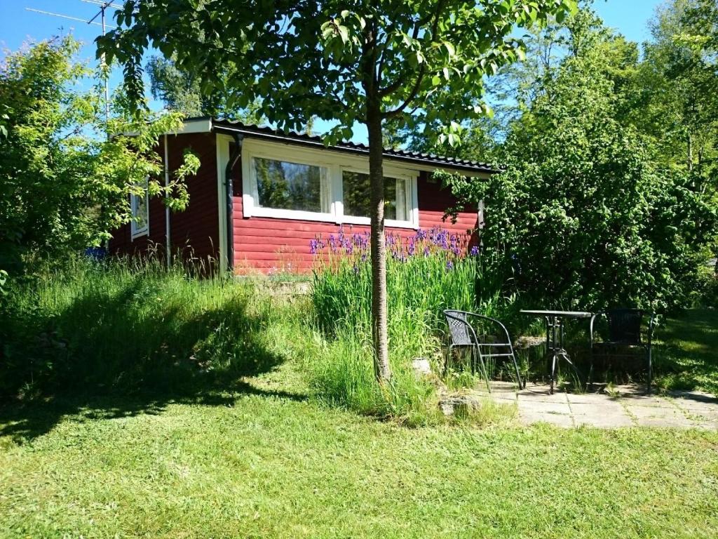 Typisches Holzhaus mit überdachter Terrasse auf weitläufigen Grundstück in einem Waldgebiet am See photo 1