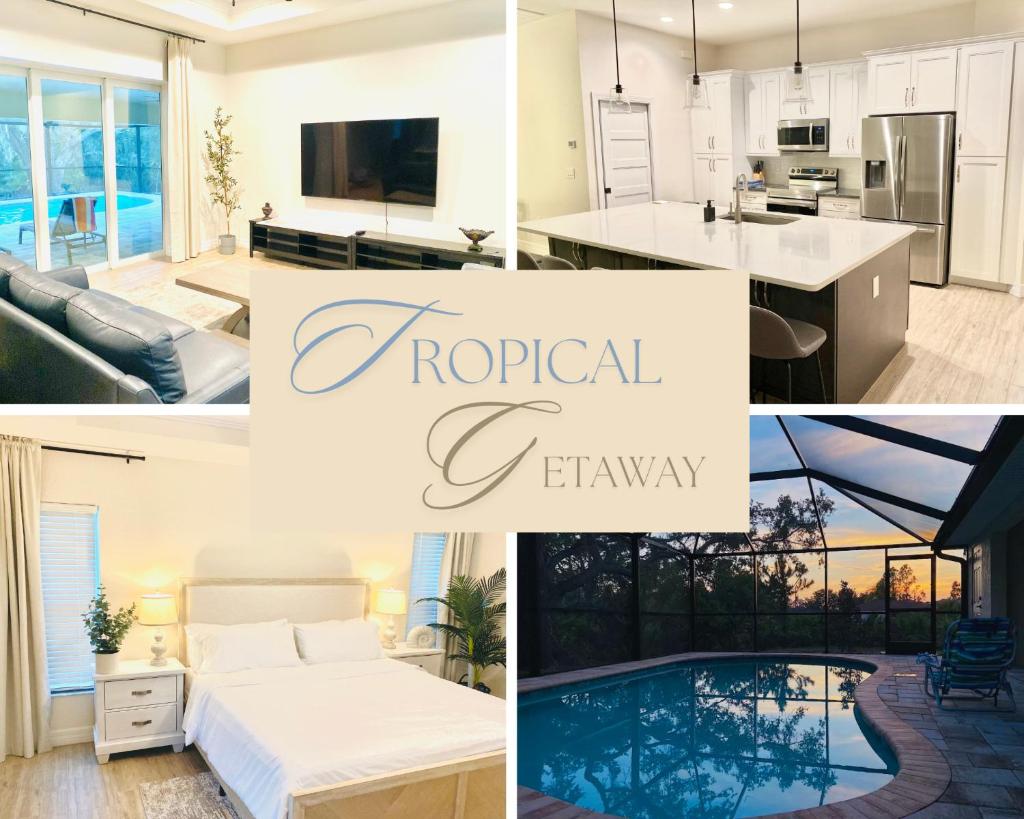 Tropical getaway w heated pool near Mineral Springs, garage included image