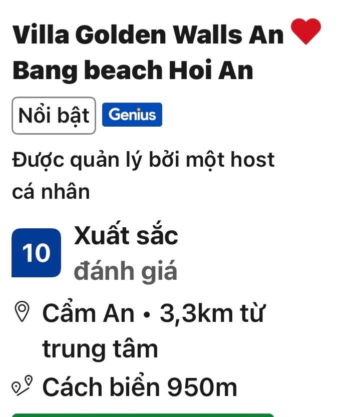 Golden Walls Homestay near the ancient town of Hoi An