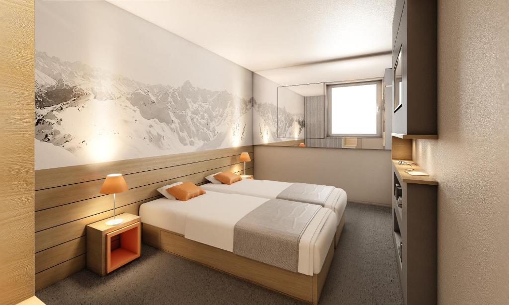 Трехместный (Трехместный номер с доступом в спа-центр), Hôtel Club mmv Les Brévières ****