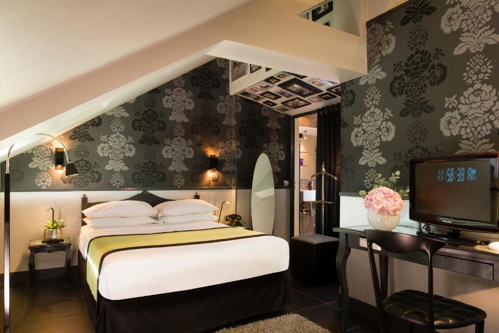Двухместный (Дизайнерский номер на верхнем этаже с душем), Hotel Design Sorbonne