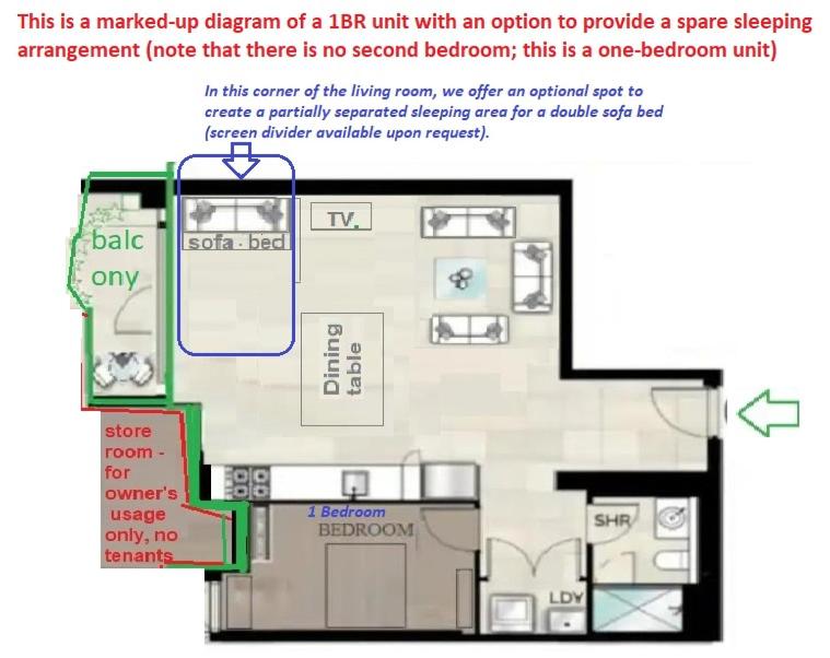 Amazing 1 Bedroom Apt with Large living & extra sleeping space -up to 5 ppl Plus Gym Jacuzzi Spa Pool Sauna and Garden with BBQ photo 4