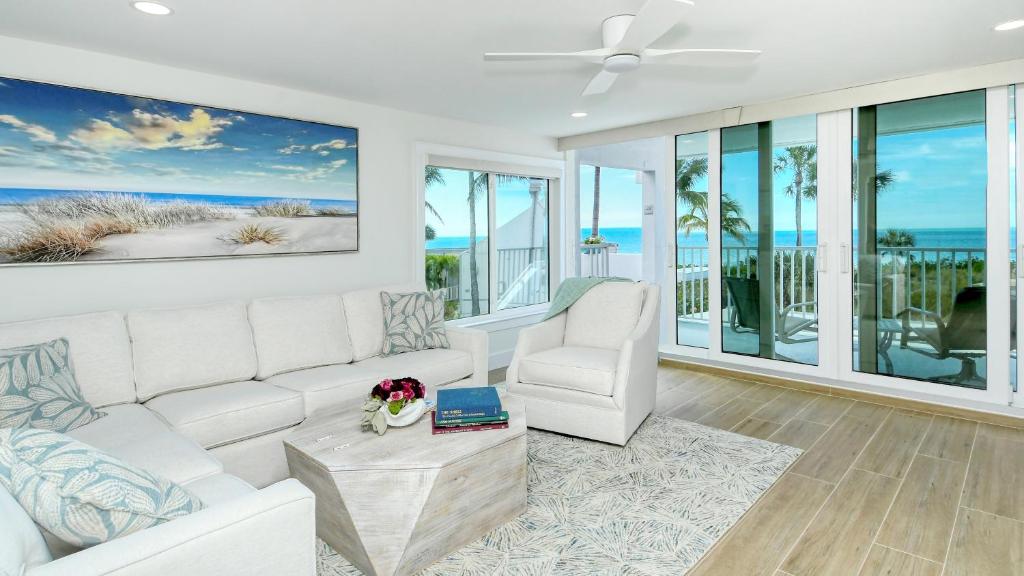 LaPlaya 206C Gorgeous vistas of the Gulf from this light and bright end unit with private access to the beach image